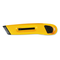Plastic Utility Knife W-retractable Blade & Snap Closure, Yellow