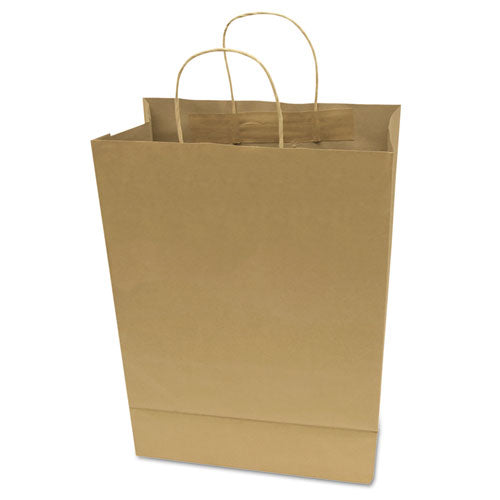 Premium Shopping Bag, 12" X 17", Brown Kraft, 50-box