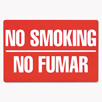Two-sided Signs, No Smoking-no Fumar, 8 X 12, Red