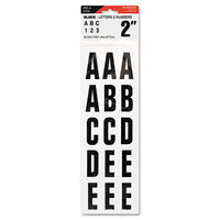 Letters, Numbers & Symbols, Adhesive, 3", Black, 64 Characters