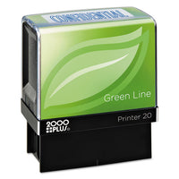 Green Line Message Stamp, Faxed, 1 1-2 X 9-16, Red