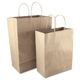 Premium Shopping Bag, 8" X 10.25", Brown Kraft, 50-box