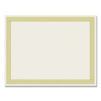 Foil Border Certificates, 8.5 X 11, Ivory-gold, Channel, 12-pack