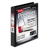 Premier Easy Open Clearvue Locking Slant-d Ring Binder, 3 Rings, 1" Capacity, 11 X 8.5, Black