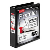 Premier Easy Open Clearvue Locking Slant-d Ring Binder, 3 Rings, 1.5" Capacity, 11 X 8.5, Black