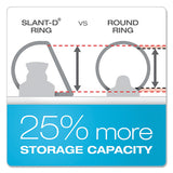 Clearvue Slant-d Ring Binder, 3 Rings, 1" Capacity, 11 X 17, White