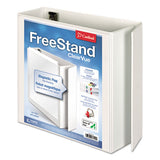 Freestand Easy Open Locking Slant-d Ring Binder, 3 Rings, 4" Capacity, 11 X 8.5, White