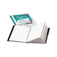 Showfile Display Book W-custom Cover Pocket, 12 Letter-size Sleeves, Black