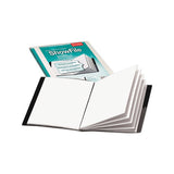 Showfile Display Book W-custom Cover Pocket, 12 Letter-size Sleeves, Black
