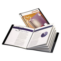 Showfile Display Book W-custom Cover Pocket, 24 Letter-size Sleeves, Black