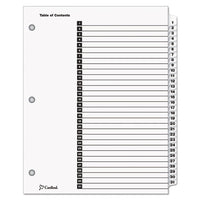 Onestep Printable Table Of Contents And Dividers, 31-tab, 1 To 31, 11 X 8.5, White, 1 Set