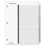 Onestep Printable Table Of Contents And Dividers, 31-tab, 1 To 31, 11 X 8.5, White, 1 Set