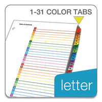 Onestep Printable Table Of Contents And Dividers, 31-tab, 1 To 31, 11 X 8.5, White, 1 Set