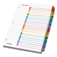 Onestep Printable Table Of Contents And Dividers, 26-tab, A To Z, 11 X 8.5, White, 1 Set