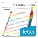 Onestep Printable Table Of Contents And Dividers, 26-tab, A To Z, 11 X 8.5, White, 1 Set