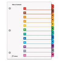 Onestep Printable Table Of Contents And Dividers, 12-tab, 1 To 12, 11 X 8.5, White, 1 Set