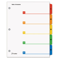 Onestep Printable Table Of Contents And Dividers, 12-tab, 1 To 12, 11 X 8.5, White, 1 Set