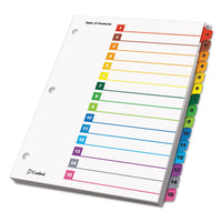 Onestep Printable Table Of Contents And Dividers, 15-tab, 1 To 15, 11 X 8.5, White, 1 Set