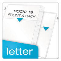 Poly Ring Binder Pockets, 11 X 8.5, Clear, 5-pack