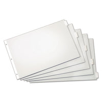 Paper Insertable Dividers, 5-tab, 11 X 17, White, 1 Set