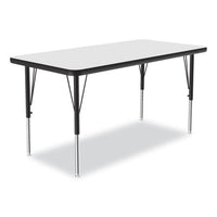 Markerboard Activity Tables, Rectangular, 48" X 24" X 19" To 29", White Top, Black Legs, 4/pallet, Ships In 4-6 Business Days