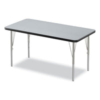 Height-adjustable Activity Tables, Rectangular, 48w X 24d X 10h, Gray Granite, 4/pallet, Ships In 4-6 Business Days