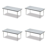 Adjustable Activity Table, Rectangular, 60" X 30" X 19" To 29", Granite Top, Black Legs, 4/pallet, Ships In 4-6 Business Days