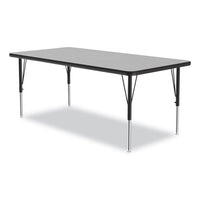 Height-adjustable Activity Tables, Rectangular, 60w X 30d X 19h, Gray Granite, 4/pallet, Ships In 4-6 Business Days