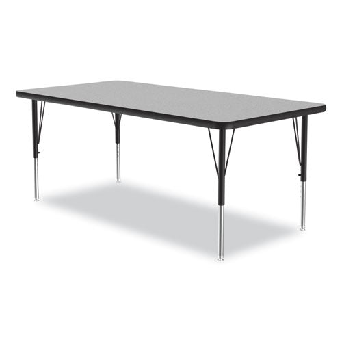 Height-adjustable Activity Tables, Rectangular, 60w X 30d X 19h, Gray Granite, 4/pallet, Ships In 4-6 Business Days