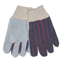 1040 Leather Palm Glove, Gray-white, Large, Dozen