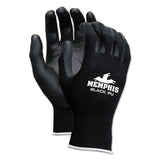 Economy Pu Coated Work Gloves, Black, X-small, 1 Dozen