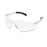 Bearkat Safety Glasses, Wraparound, Black Frame-clear Lens