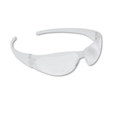 Checkmate Wraparound Safety Glasses, Clr Polycarbonate Frame, Coated Clear Lens