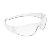 Checkmate Wraparound Safety Glasses, Clr Polycarbonate Frame, Coated Clear Lens