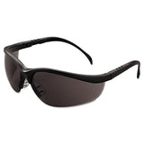 Klondike Safety Glasses, Matte Black Frame, Gray Lens