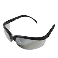 Klondike Safety Glasses, Black Matte Frame, Clear Mirror Lens