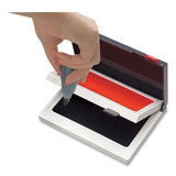 2000 Plus Two-color Felt Stamp Pad Case, 4" X 2", Black-red