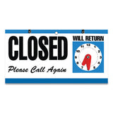 Open-closed Outdoor Sign, 11.6 X 6", Blue-white-black