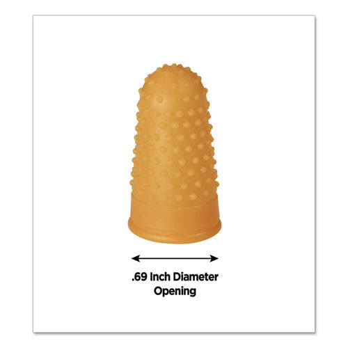 Fingertip Pads, Size 12, Large, Amber, 12-pack