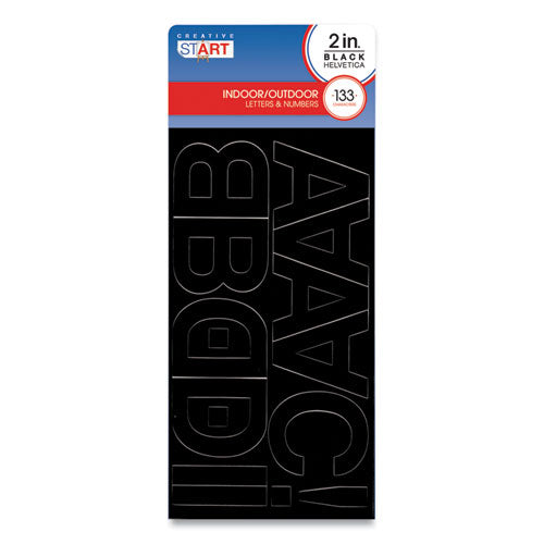 Letters, Numbers And Symbols, Adhesive, 2", Black, 133 Characters