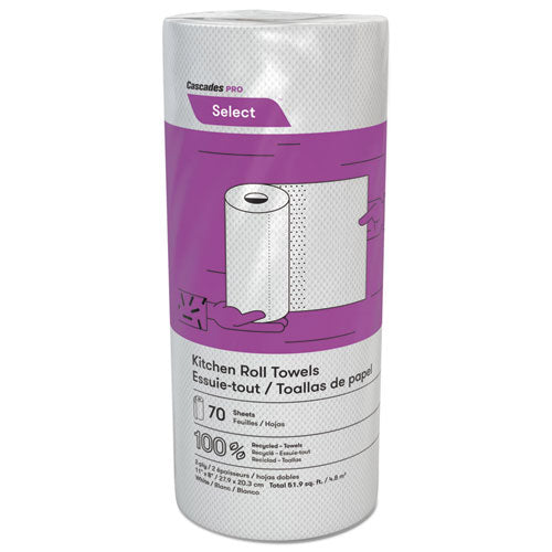 Select Perforated Roll Towels, 2-ply, 8 X 11, White, 70-roll, 30 Rolls-carton