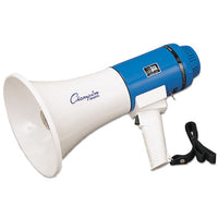 Megaphone, 12-25w, 1000 Yard Range, White-blue