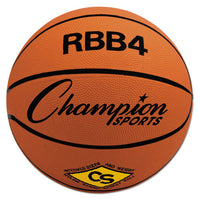 Rubber Sports Ball, For Basketball, No. 6, Intermediate Size, Orange