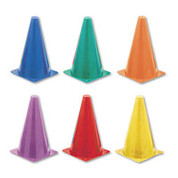 Indoor-outdoor Flexible Cone Set, Vinyl, Assorted Colors, 6-set