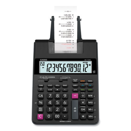 Hr170r Printing Calculator, 12-digit, Lcd