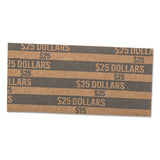 Flat Coin Wrappers, Dollar Coin, $25, Pop-open Wrappers, 1000-box