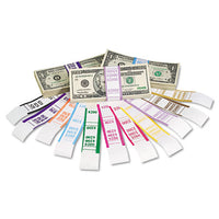 Currency Straps, Red, $500 In $5 Bills, 1000 Bands-pack