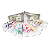 Currency Straps, Red, $500 In $5 Bills, 1000 Bands-pack