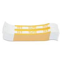 Currency Straps, Yellow, $1,000 In $10 Bills, 1000 Bands-pack