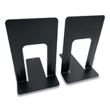 Steel Bookends, Contemporary Style, 6 X 8 X 9.25, Black
